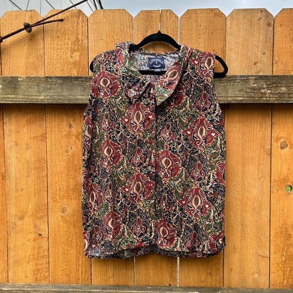 solutions Tops - Vintage‎ SOLUTIONS Womens Casual Button Down Collared Blouse Cottagecore Medium